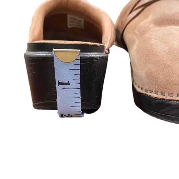 L.L. BEAN Leather Clogs/Mules Leather Braid Tan Suede Women Size 40 (8.5) - Picture 13 of 15